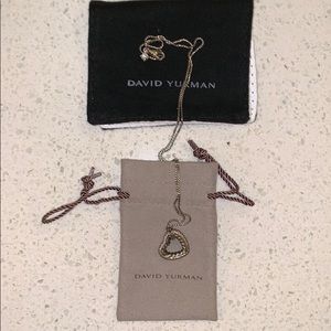David Yurman heart necklace with diamonds